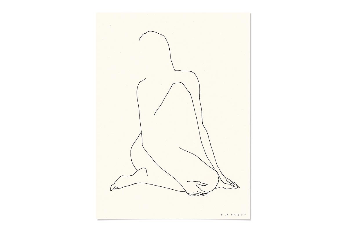 FredericForest_OriginalArtDrawing_50x65cm_WomanSitting_Etude574