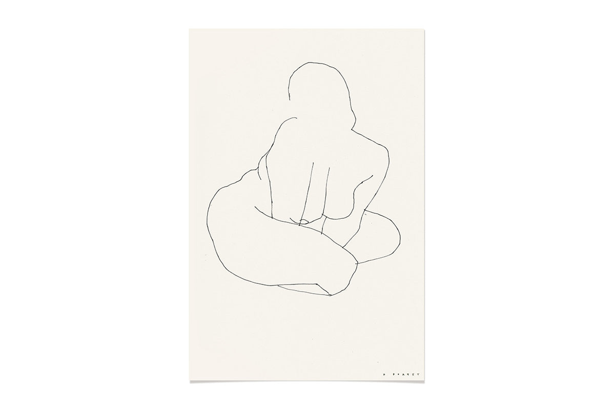 FredericForest_OriginalArtwork_Drawing_WomanSitting_Etude584_12x18cm