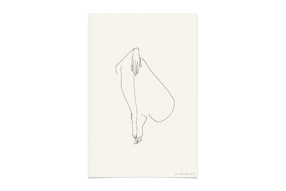 FredericForest_OriginalArtwork_Drawing_WomanSitting_Etude587_14x21cm