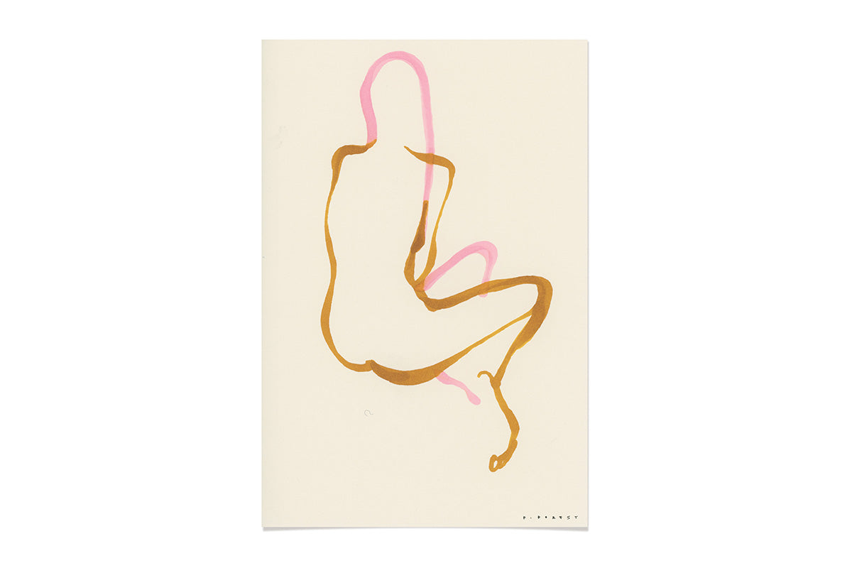 FredericForest_OriginalArtwork_Drawing_WomanSitting_Etude592_14x21cm