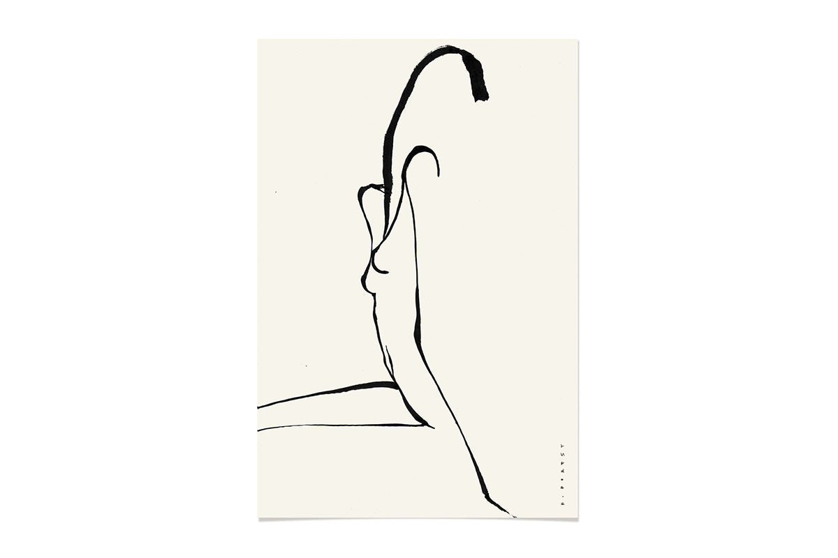 FredericForest_OriginalArtwork_Drawing_WomanSitting_Etude599_14x21cm
