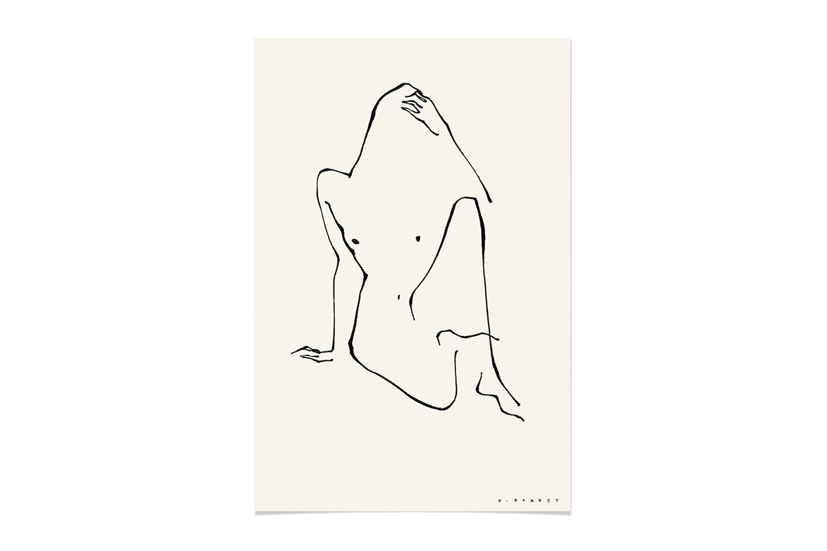 FredericForest_OriginalArtwork_Drawing_WomanSitting_Etude601_14x21cm