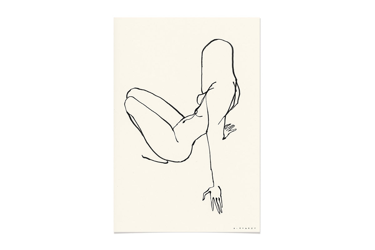 FredericForest_OriginalArtwork_Drawing_WomanWakingUp_Etude188_17x25cm