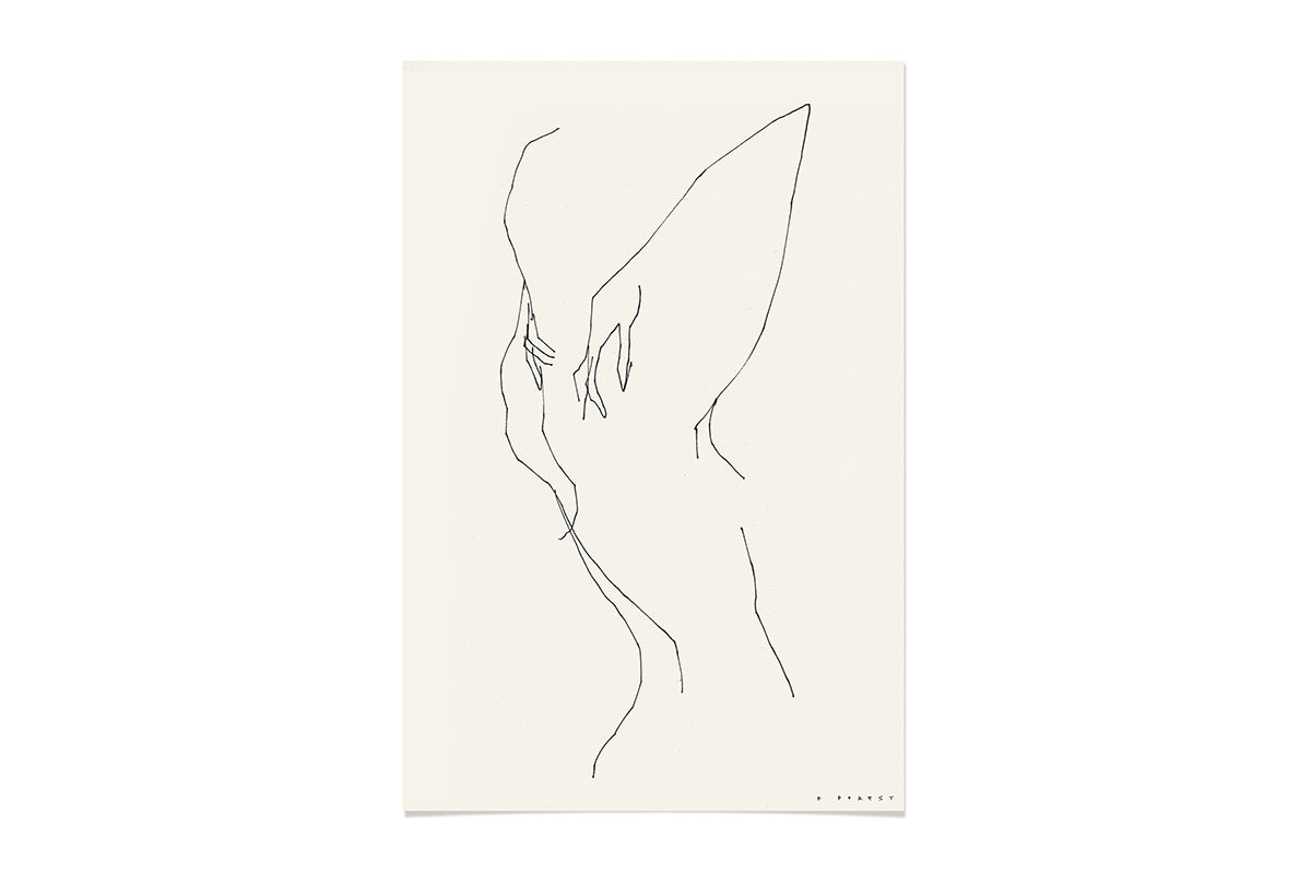 FredericForest_OriginalArtwork_Drawing_WomanWashingHerHair_Etude28_12x18cm