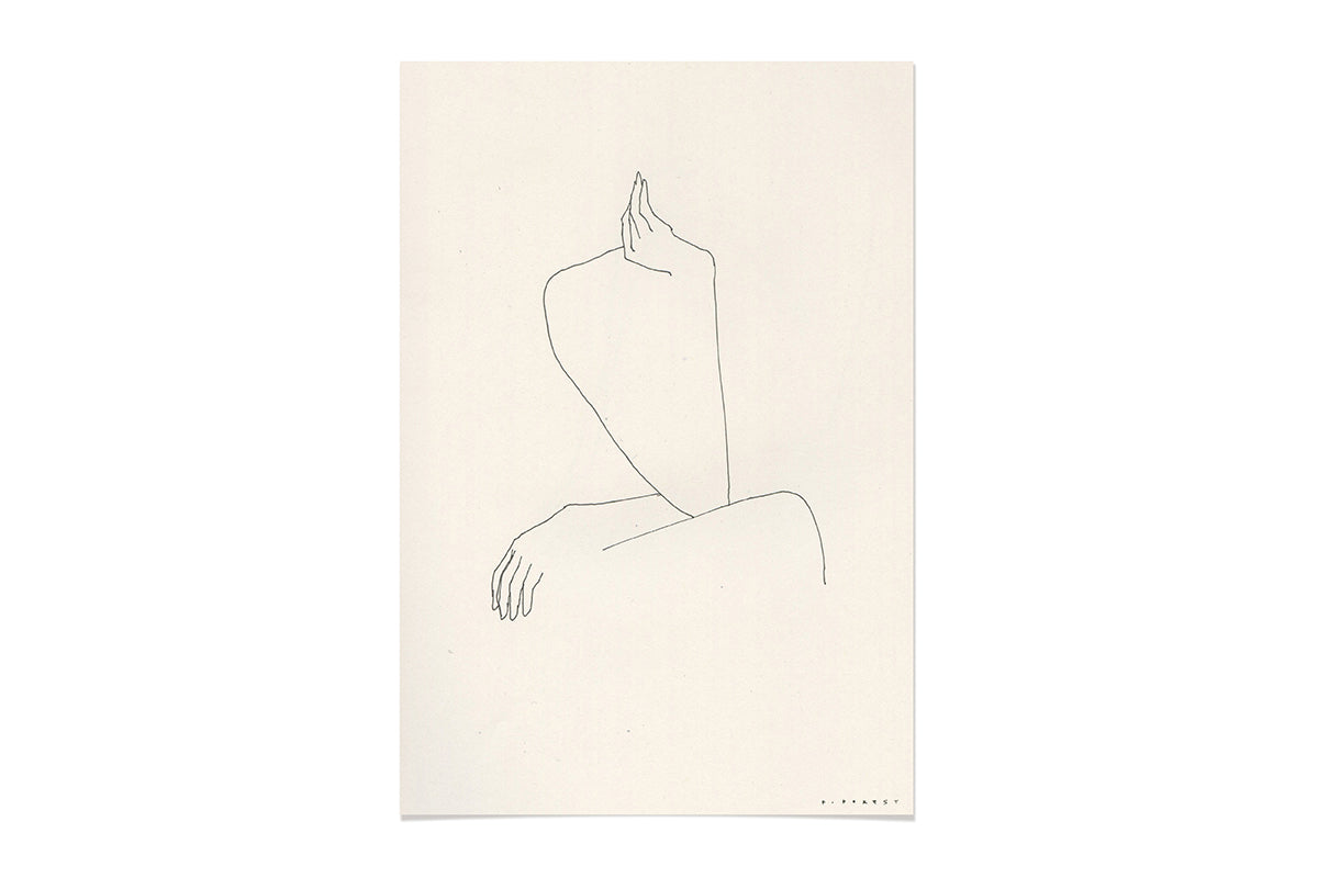 FredericForest_WomanWaiting _Etude12_Original_Drawing_17x25cm