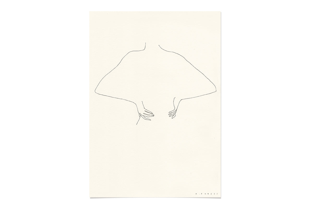 FredericForest_WomanWaiting _Etude197_Original_Drawing_21x30cm