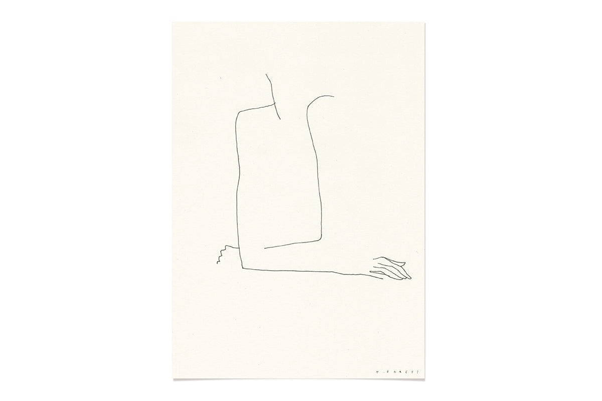 FredericForest_WomanWaiting_Etude45_Original_Drawing_21x30cm