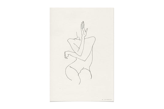 FredericForestWomanDancingWithHerHands _Etude2_Original_Drawing_17x25cm