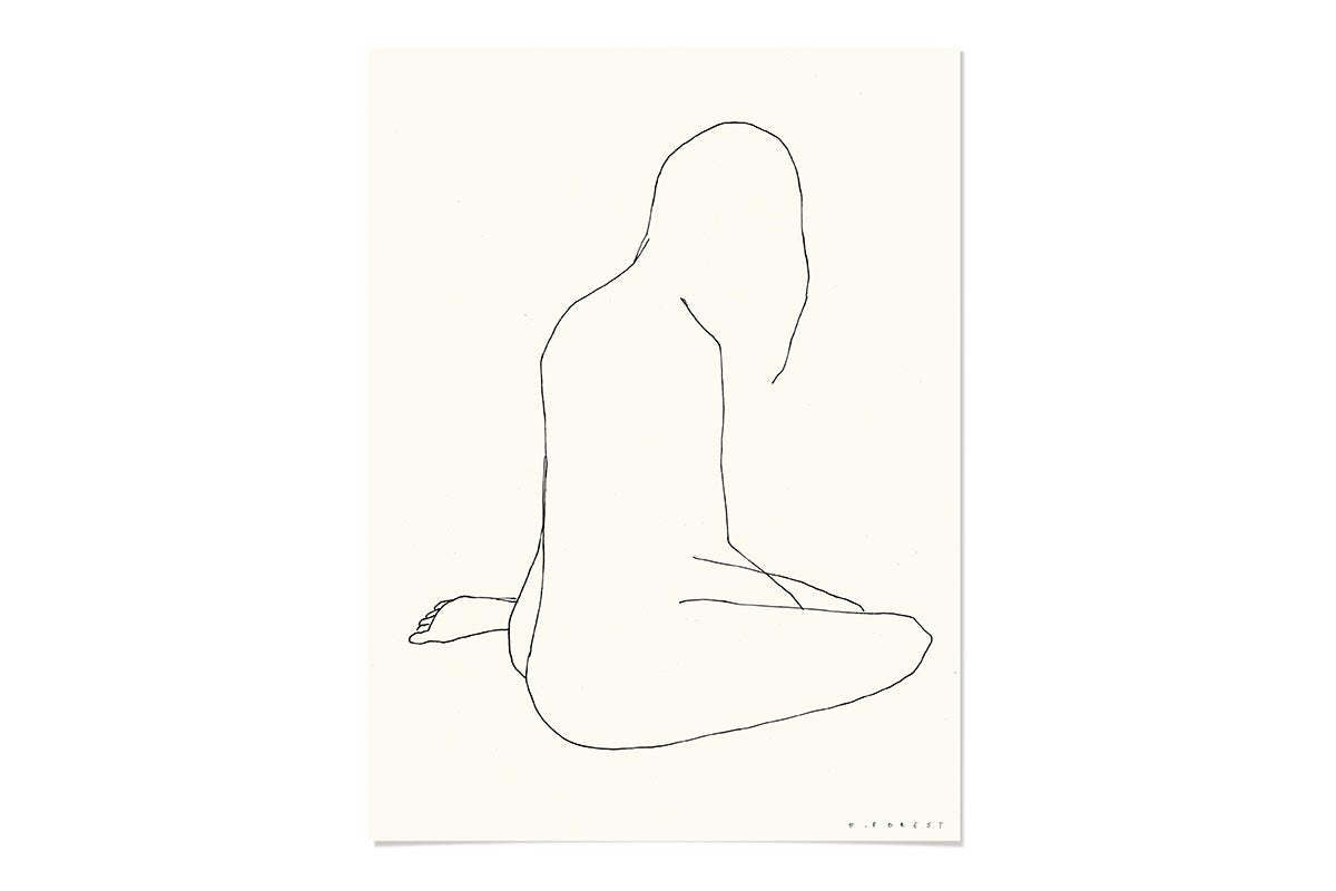 FredericForest_OriginalArtDrawing_50x65cm_WomanSitting_Etude571