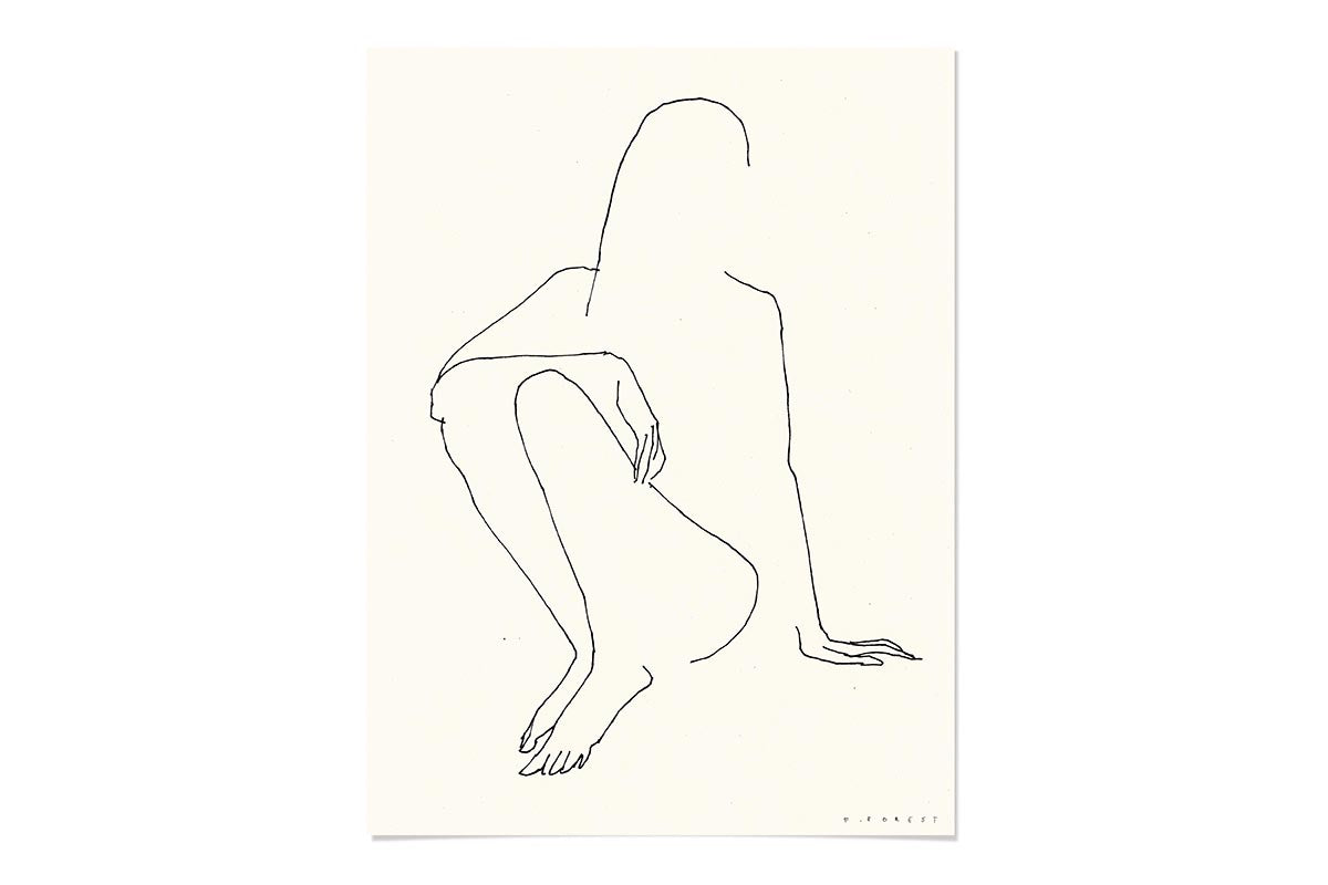 FredericForest_OriginalArtDrawing_50x65cm_WomanSitting_Etude572