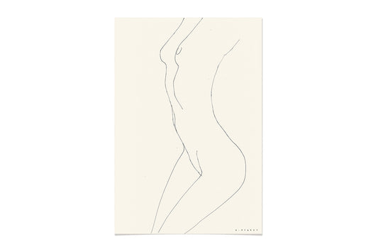 FredericForest_OriginalArtwork_Drawing_WomanStanding_Etude761_17x25cm