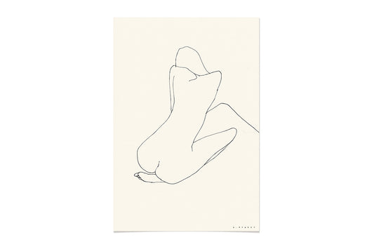 FredericForest_OriginalArtwork_Drawing_WomanStretching_Etude31_17x25cm