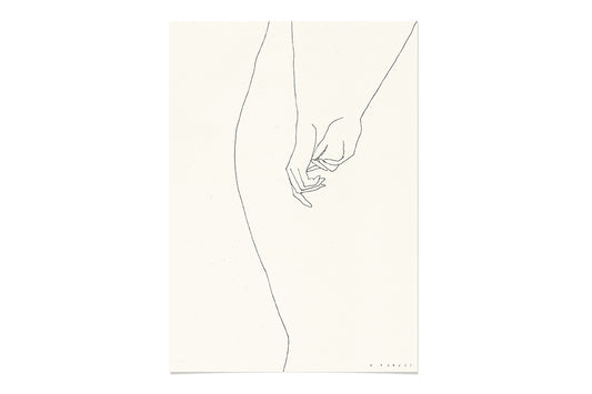 FredericForest_WomanDancingWithHerHands_Etude19_Original_Drawing_21x30cm