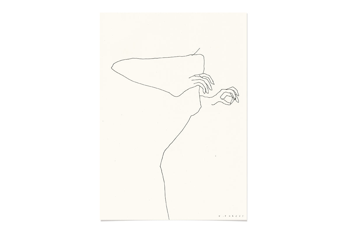 FredericForest_WomanDancing_Etude20_Original_Drawing_21x30cm