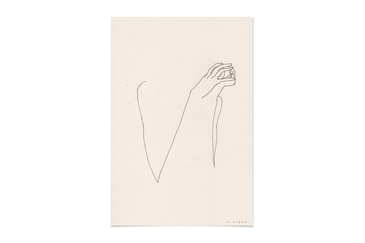 FredericForest_WomanPlayingWithHerHands _Etude3_Original_Drawing_17x25cm