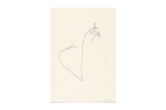 FredericForest_WomanRestingWihACigarette _Etude1_Original_Drawing_17x25cm