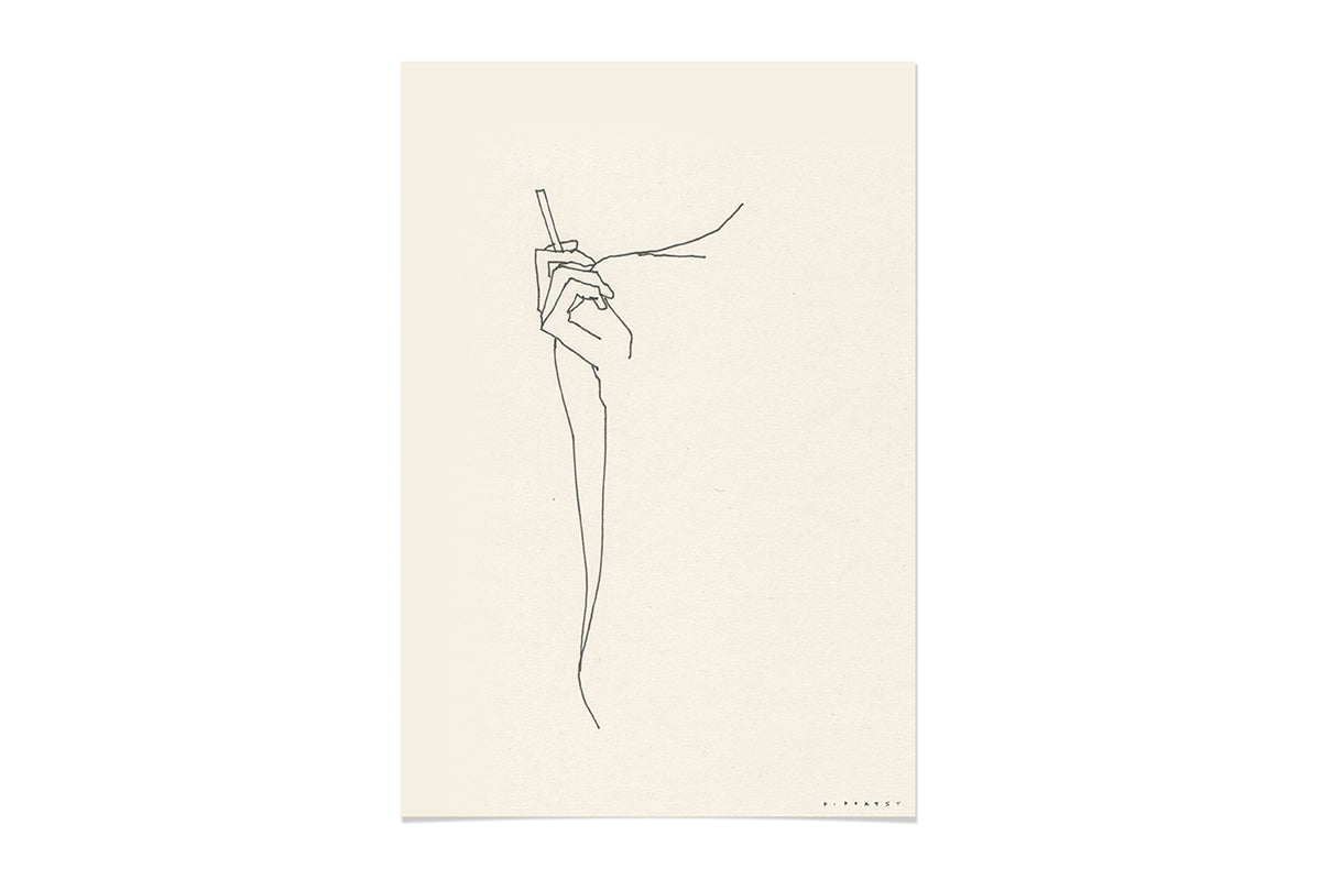 FredericForest_WomanSmoking _Etude3_Original_Drawing_17x25cm