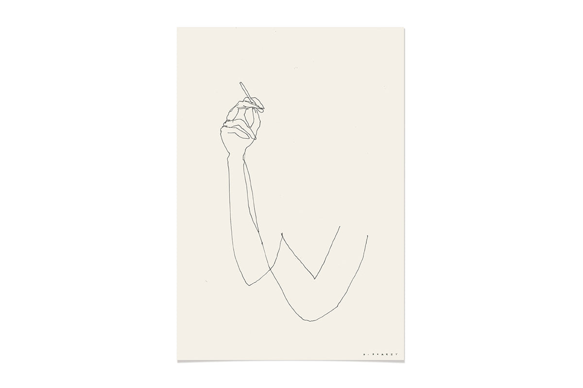 FredericForest_WomanSmoking_Etude1_Original_Drawing_17x25cm