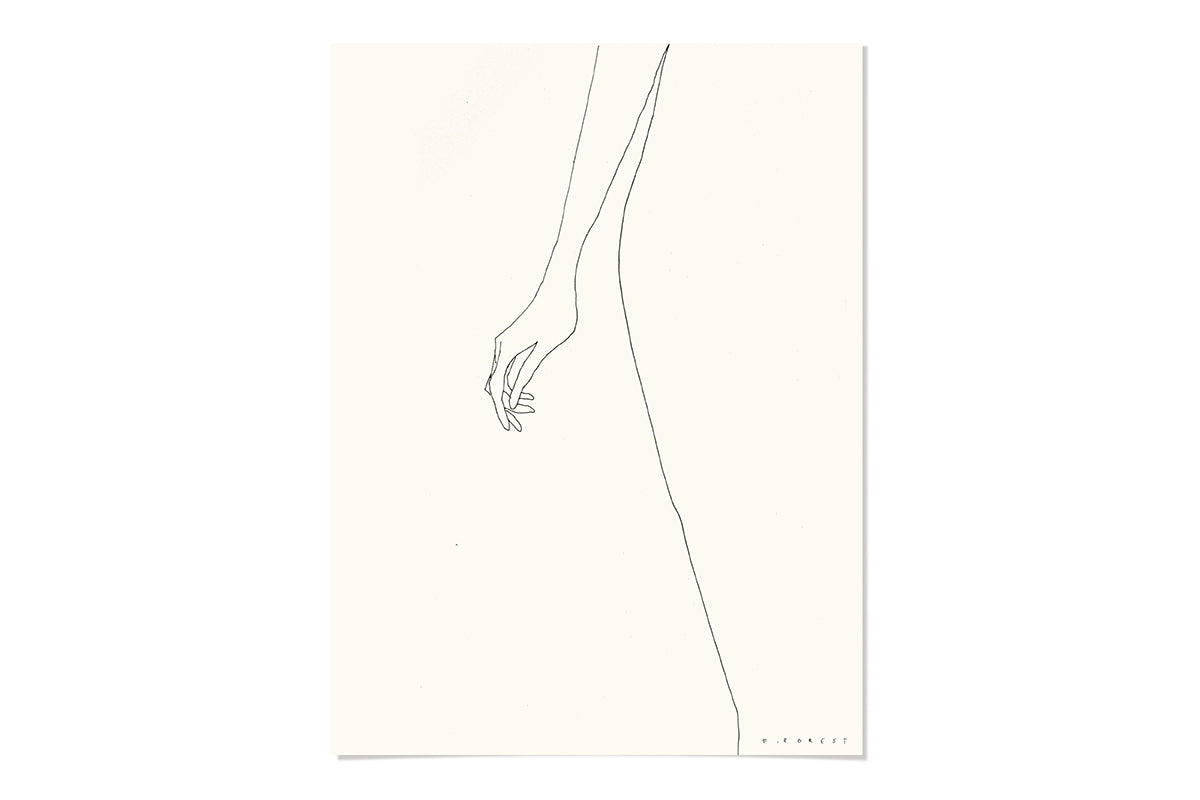 FredericForest_WomanStanding_Etude124_Original_Drawing_30x40cm