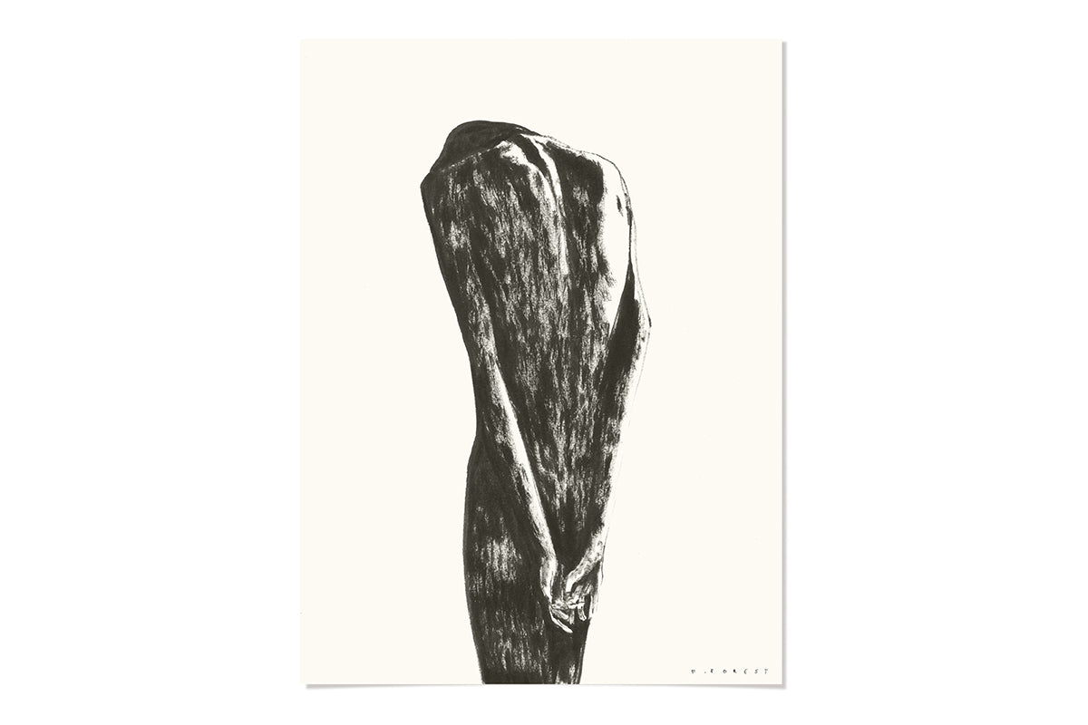 FredericForest_WomanStanding_Etude269_Original_Drawing_30x40cm