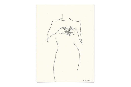 FredericForest_WomanStanding_Etude75_OriginalDrawing_30x40cm_