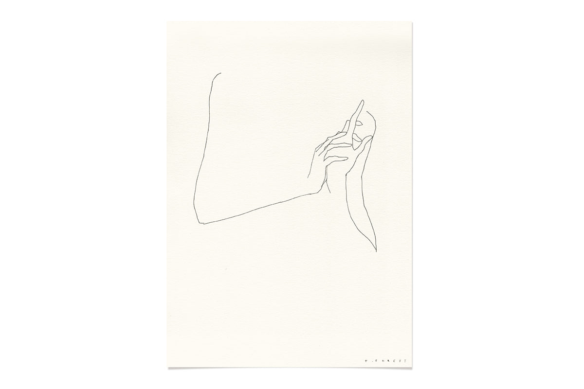 FredericForest_WomanThinking _Etude9_Original_Drawing_17x25cm