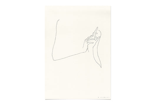 FredericForest_WomanThinking _Etude9_Original_Drawing_17x25cm