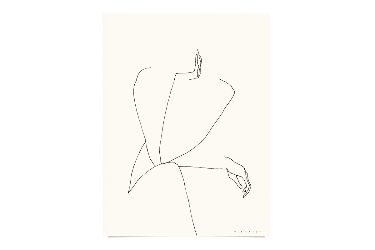 FredericForest_WomanThinking_Etude69_Original_Drawing_24x32cm