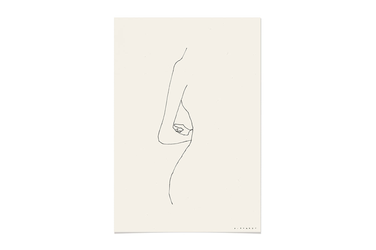 FredericForest_WomanWaiting_Etude29_Original_Drawing_17x25cm